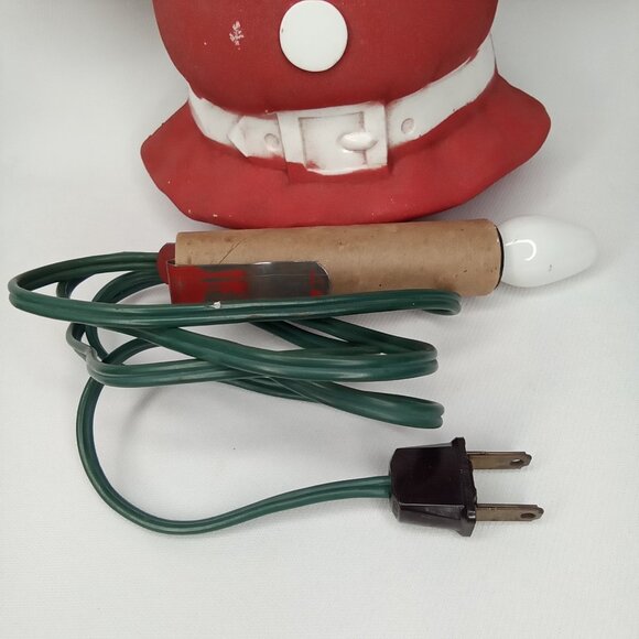 MCM Christmas Luminary Tree Top Wall Plaque Santa-Glo Noma Made In The USA 1950s - Picture 3 of 16